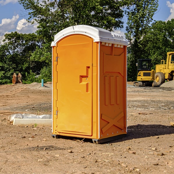 can i customize the exterior of the portable restrooms with my event logo or branding in Traer